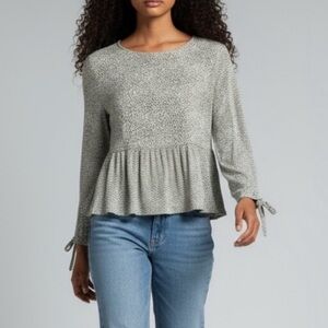 * Lazy Sundays Floral Sz L Green Cream